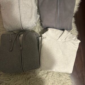 Aritiza Gray and Dark Gray Sweater Set